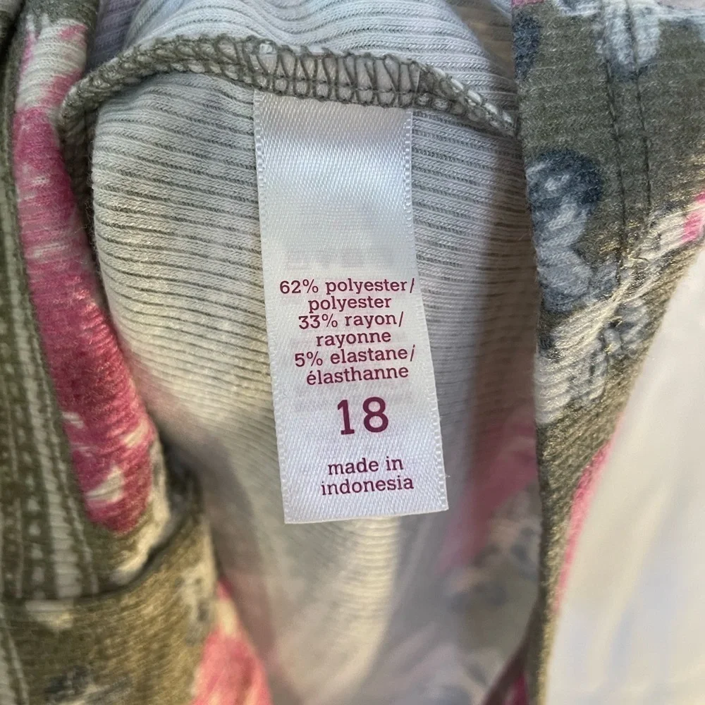 Justice/ let your light shine Olive green floral tank top​​​​​​​​​​​​​